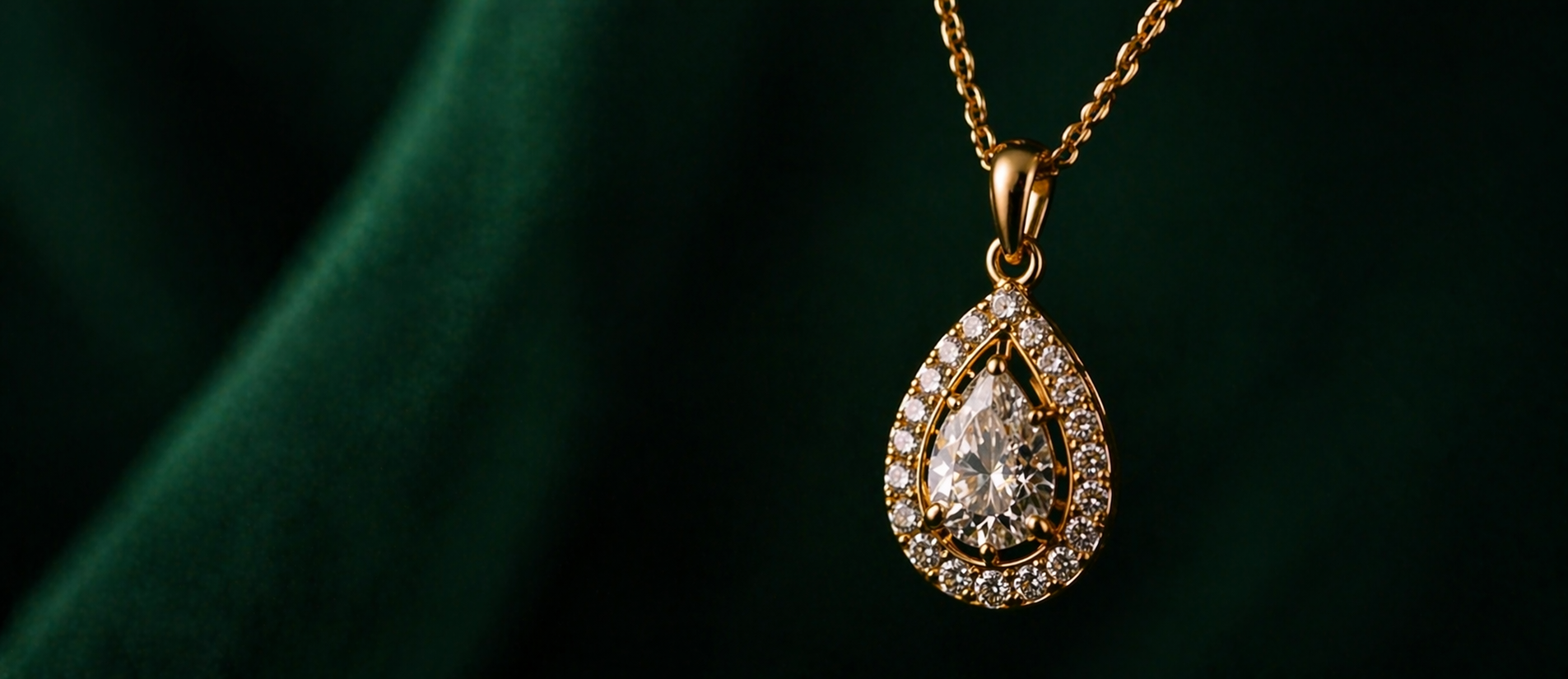 Halo Teardrop Pendant
